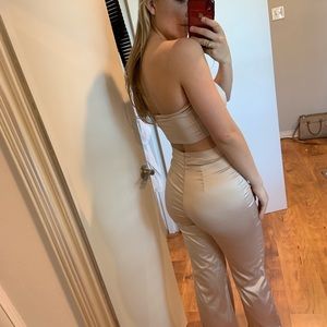 Champagne metallic two piece set